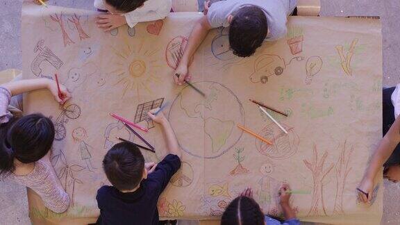 儿童彩绘环保壁画