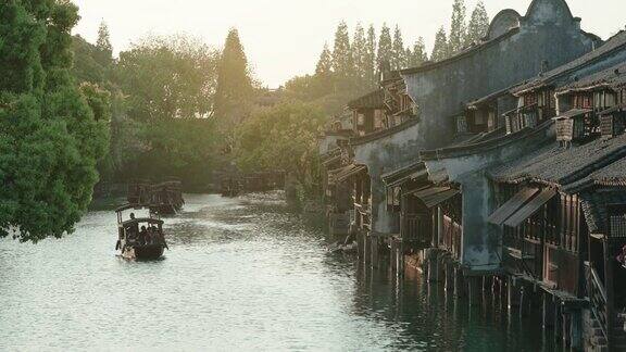 中国乌镇古老的水乡