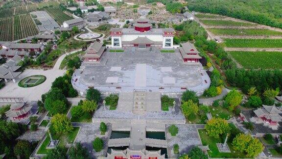 航空拍摄的中国山西古城