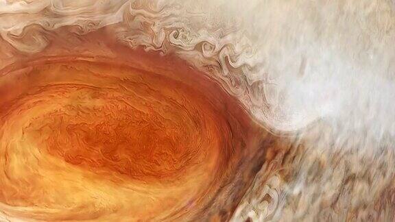 从太空看木星表面大红斑
