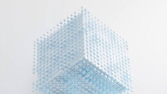 抽象立方体形状立方体几何三维渲染