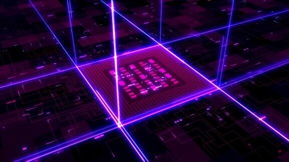 CPU传输发光的高速数据AI计算机芯片