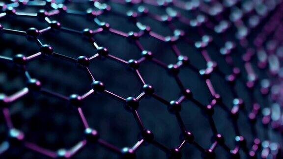 人工六角纳米材料的结构纳米技术循环动画
