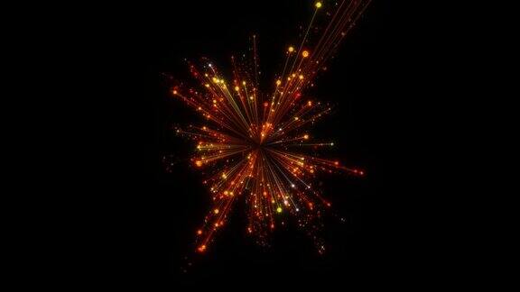 火焰色粒子轨迹爆炸循环