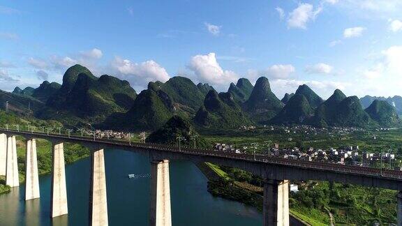 中国高铁桂林山水