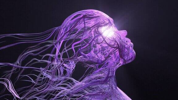 人脸-最后一部分是可循环的-人工智能心理学技术-紫色