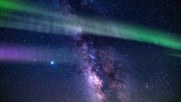 银河系极光绿紫色环向南24毫米