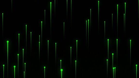 绿黑霓虹技术背景抽象的应用程序代码在网络空间移动彗星支柱数据流纹理脚本在屏幕上运行HUD概念无缝循环