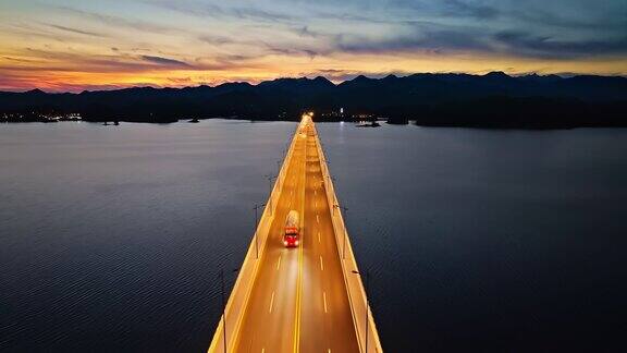 千岛湖大桥春安夜景