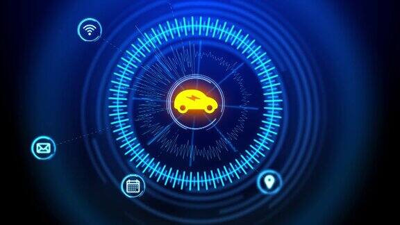 未来汽车HUD屏幕电动汽车充电充电站电动移动环境友好