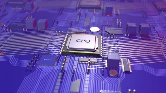 服务器计算机上的高科技CPU芯片未来的技术