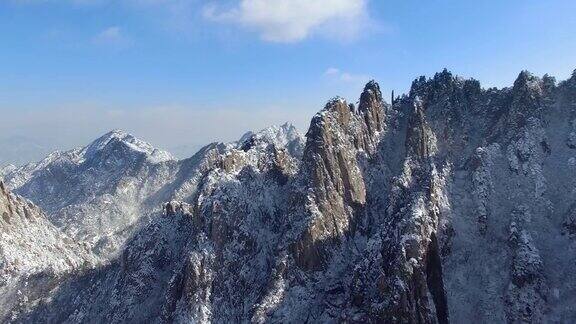 黄山雪景航拍