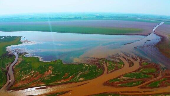 中国鄱阳湖湿地公园航拍图