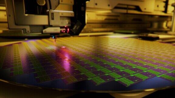 在先进半导体代工厂生产硅片生产微芯片