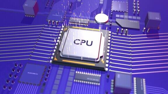 Cpu处理器在电路板上人工智能和神经网络