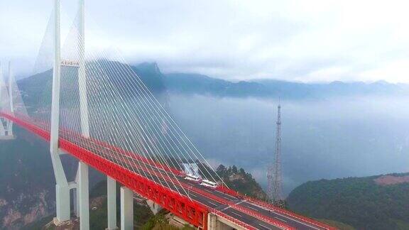 世界最高吊桥鸟瞰图北盘江g惠州中国