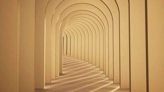 抽象的背景无尽的木拱隧道