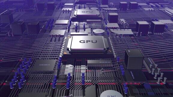 强大的GPU芯片处理人工智能数据