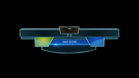 足球世界杯的动画蓝色统计模板