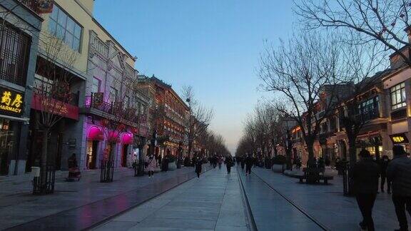 北京前门商业街的延时摄影