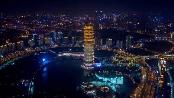 中国河南省郑州市夜景