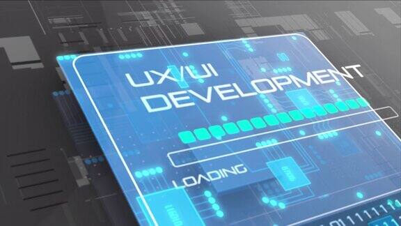 开发UX-UI线框原型项目现代数字智能手机未来虚拟3D视频技术概念