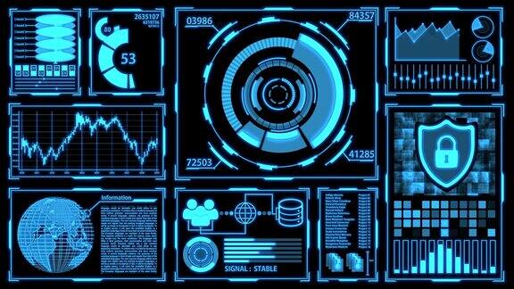 数据传输和数字转换屏幕与细节在蓝色主题
