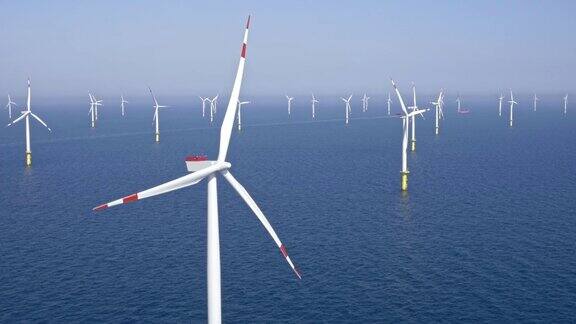 空中海上风电场生产绿色能源