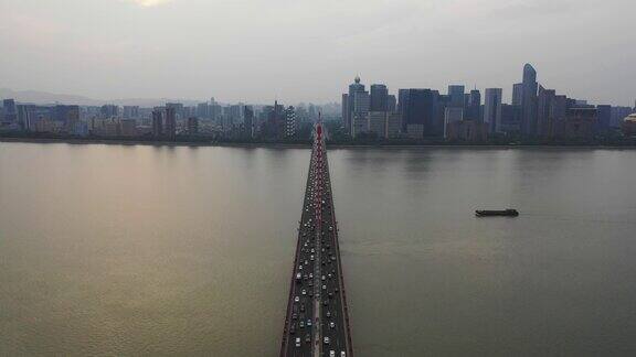 杭州城市大桥航拍