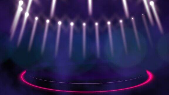 舞台上的紫色霓虹灯