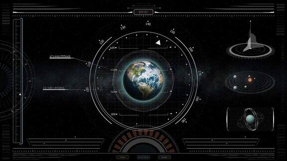 HUD显示航天器地球接近屏幕