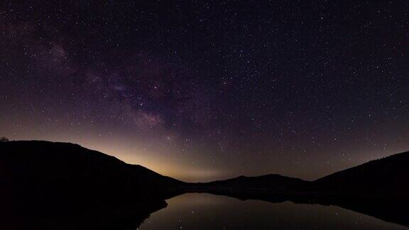 夜晚星空(野佐子湖)银河