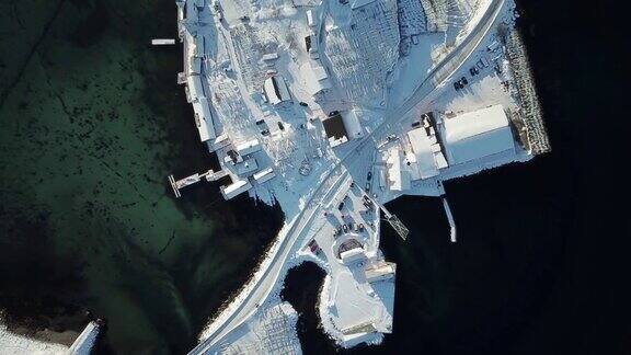航拍无人机观察点罗浮敦岛地标