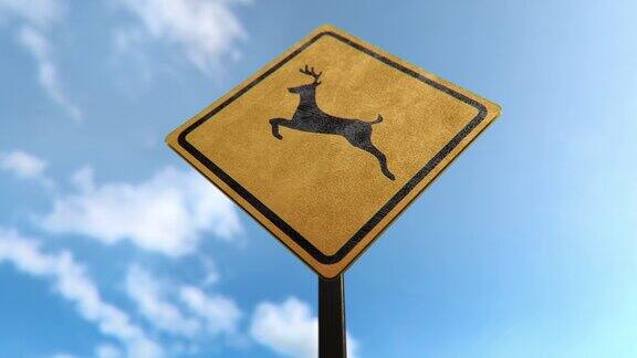 鹿十字标志在一个3D动画