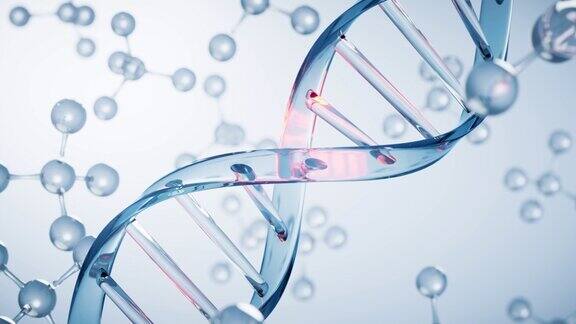 DNA和生物学概念3d渲染