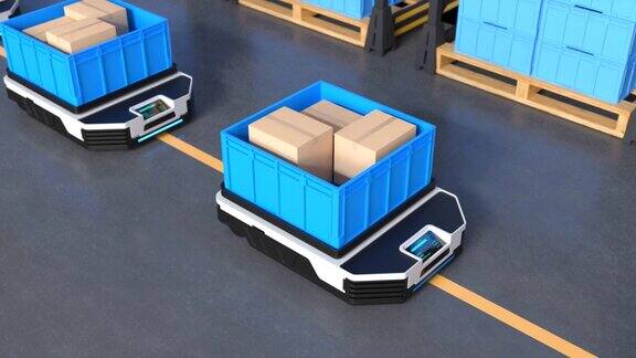 自动化机器人在仓库运输仓库自动化