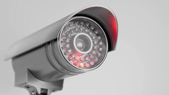 未来派监控摄像头扫描街道4K分辨率