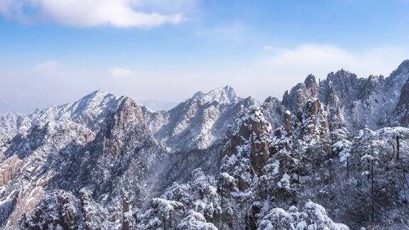 黄山的雪景时间间隔4k