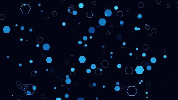 数字粒子蓝色发光点大数据网络空间技术背景