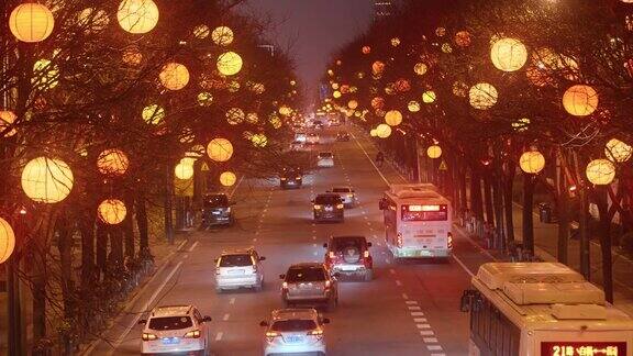 庆祝中国春节的灯展
