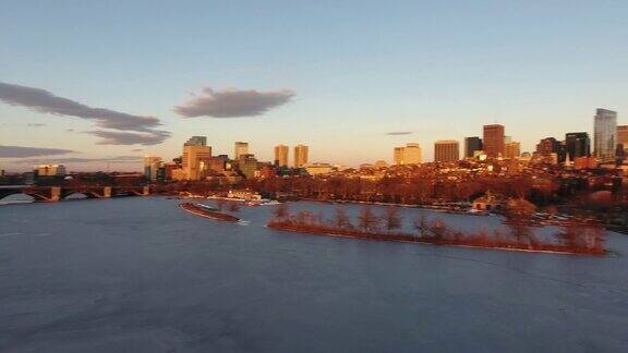 查尔斯河日落-波士顿