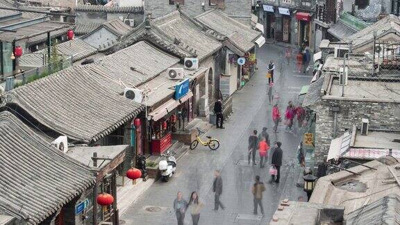 北京地标中国老城区行人巷