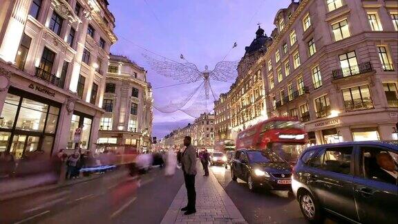 伦敦牛津街4K圣诞和购物