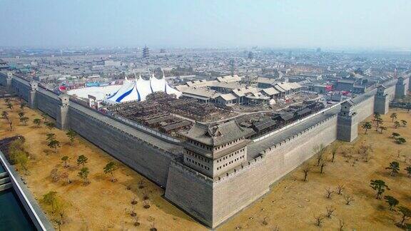 航拍中国古代建筑城市
