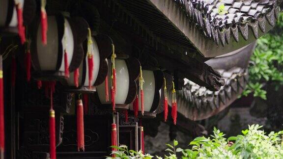 雨中的中国古代建筑