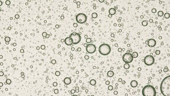 透明化妆品凝胶流体与分子气泡流动微距镜头