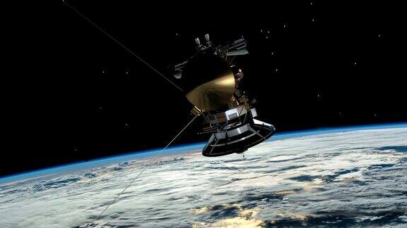 类似于卡西尼号绕地球运行的卫星地球上的通信卫星飞过