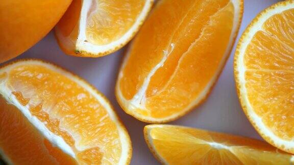 闭合橙片水果旋转