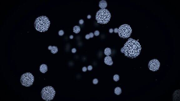 病毒细胞呈球形致病病毒引起感染人类病毒的循环动画细菌的微生物病毒性疾病的爆发