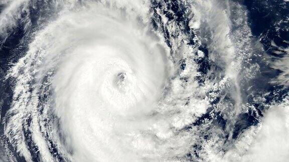飓风风暴地球上空卫星图像